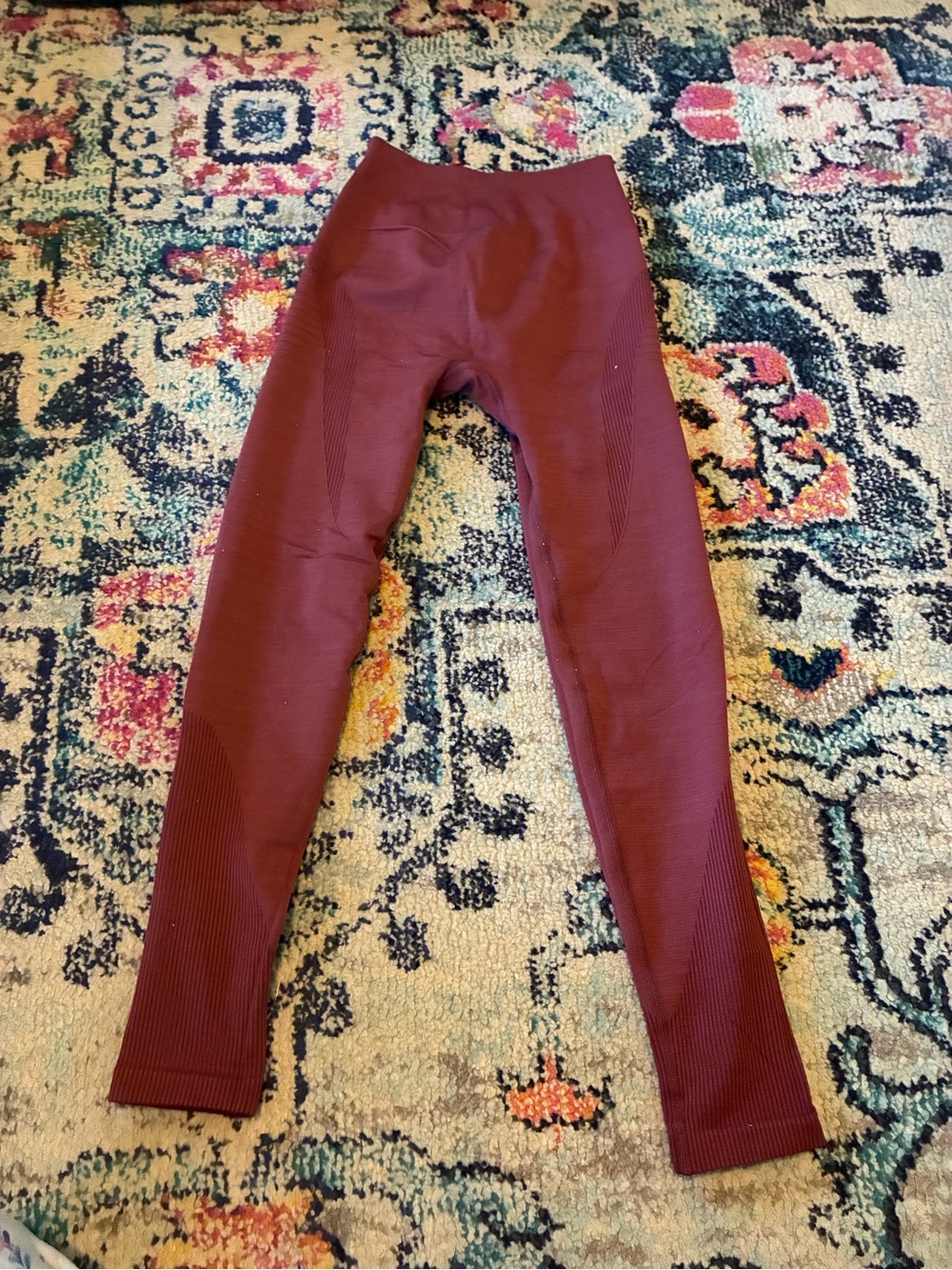 Alphalete womens Seamless Leggings - Burgundy